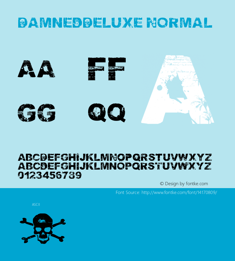 DamnedDeluxe Normal Version 1.00 2011 Font Sample