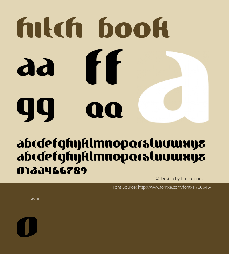 Hitch Book Version 001.000 Font Sample