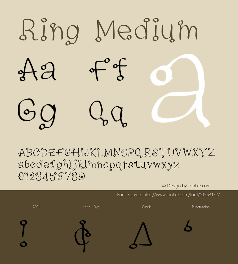 Ring Medium Version 1.0 Font Sample