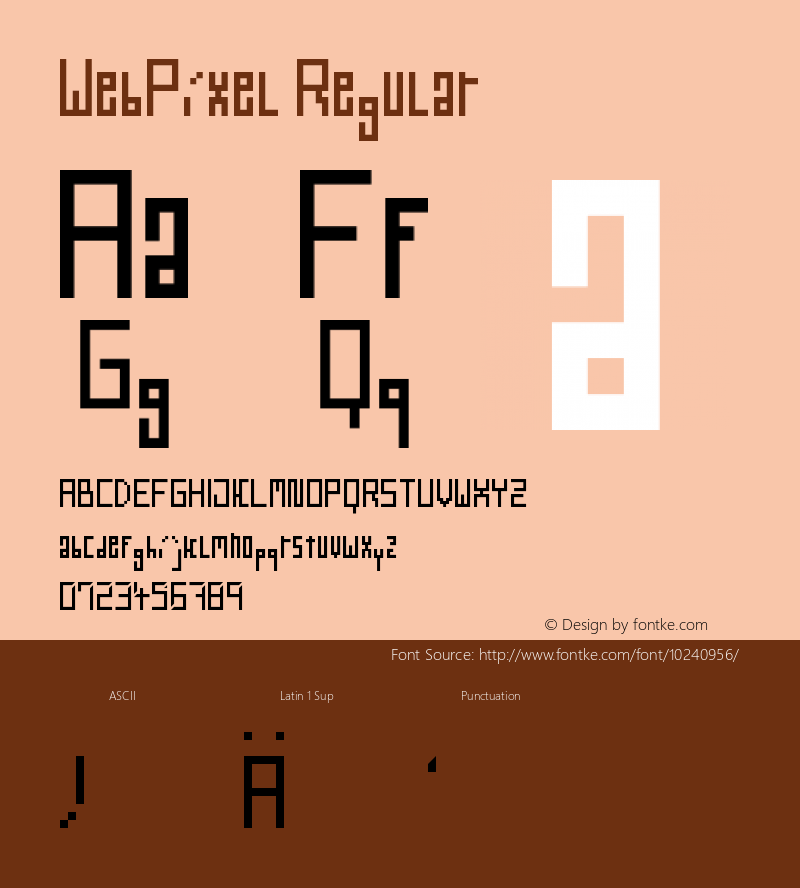 WebPixel Regular Version 1.0 Font Sample