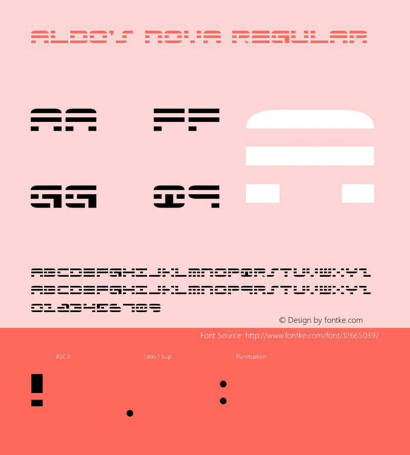 Aldo's Nova Regular 1 Font Sample