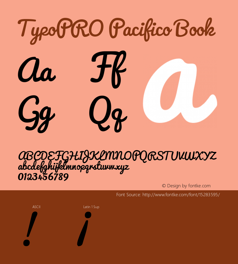 TypoPRO Pacifico Book Version 2.00 Font Sample