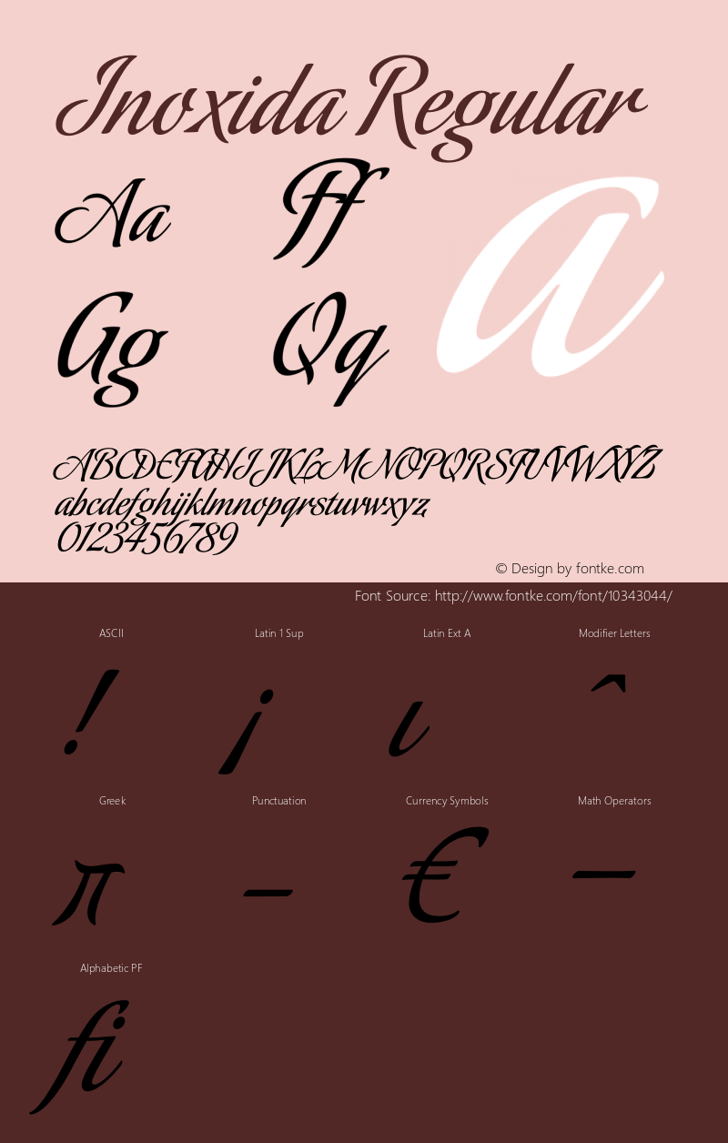 Inoxida Regular Version 1.000;PS 001.000;hotconv 1.0.38 Font Sample