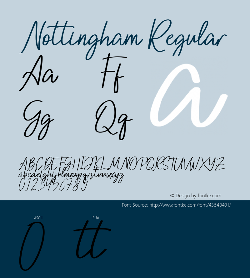 Nottingham Version 1.00;September 6, 2019;FontCreator 11.5.0.2430 32-bit Font Sample