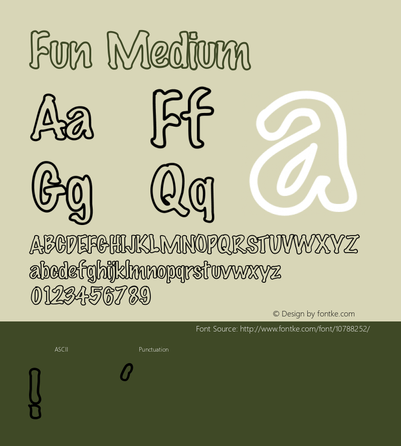 Fun Medium Version 001.000 Font Sample