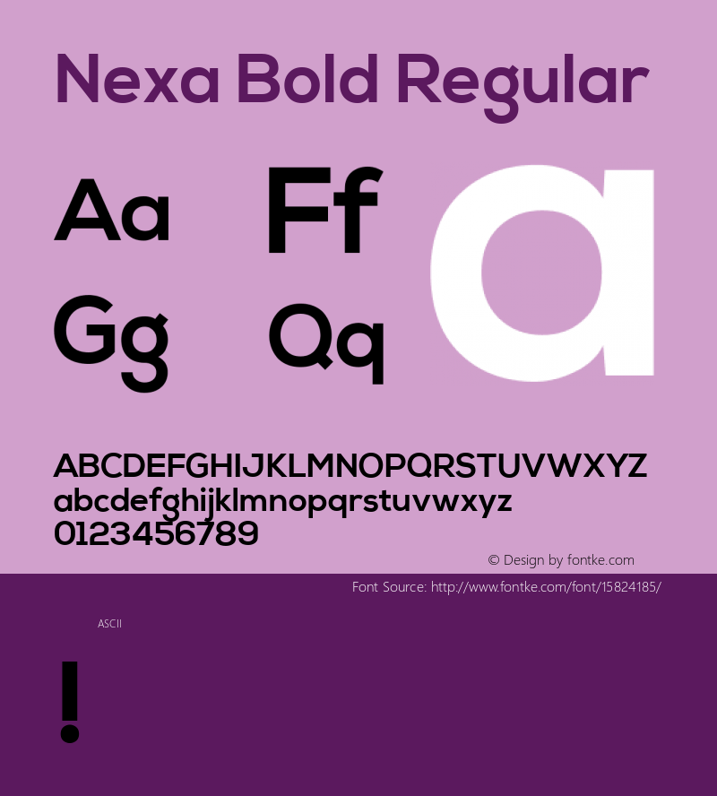 Nexa Bold Regular Version 1.000; ttfautohint (v1.4.1) Font Sample