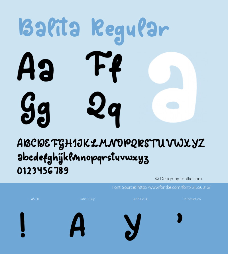 Balita Version 1.003;Fontself Maker 3.5.1 Font Sample