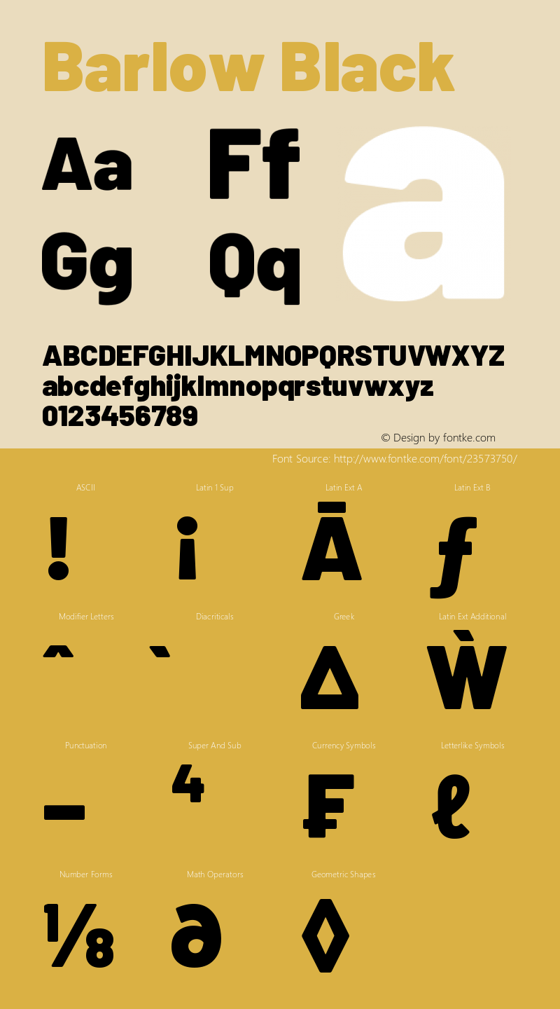 Barlow Black Development Version Font Sample