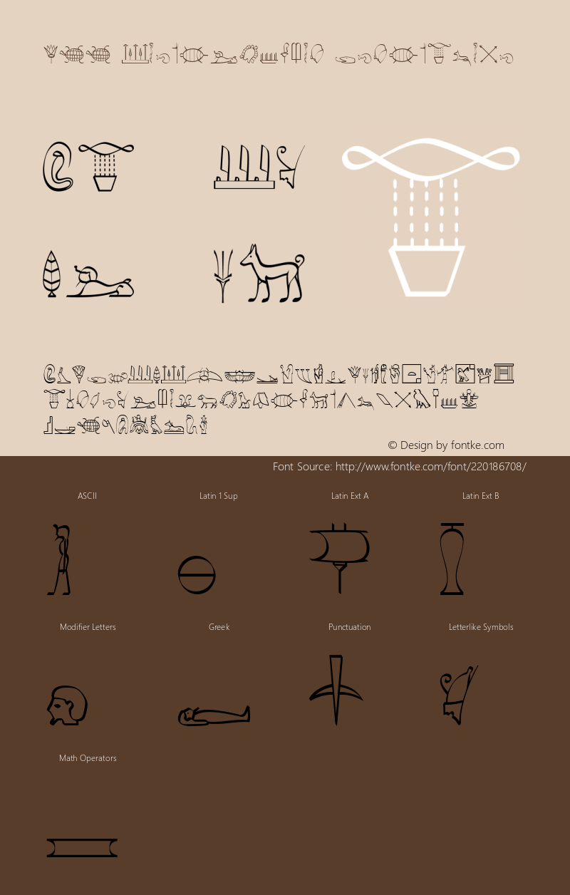 P22HieroglyphicDecorative Version 3.000图片样张