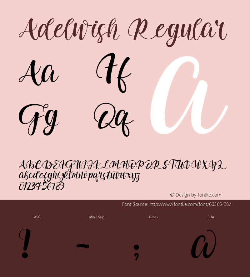 Adelwish Version 1.00;June 2, 2020;FontCreator 12.0.0.2525 64-bit Font Sample