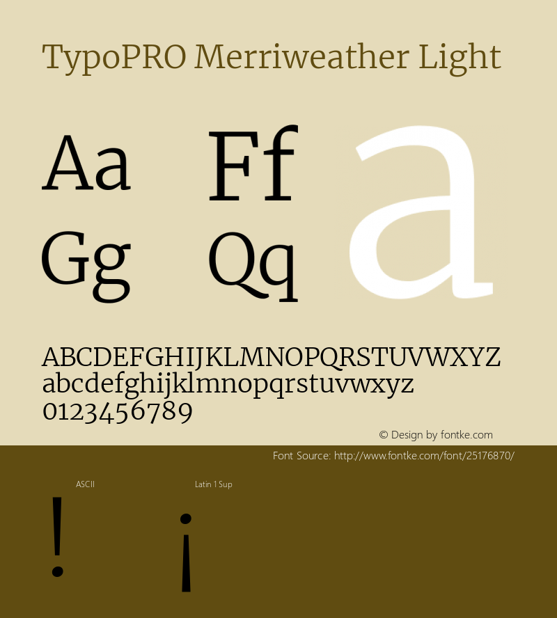 TypoPRO Merriweather Light Version 2.002 Font Sample