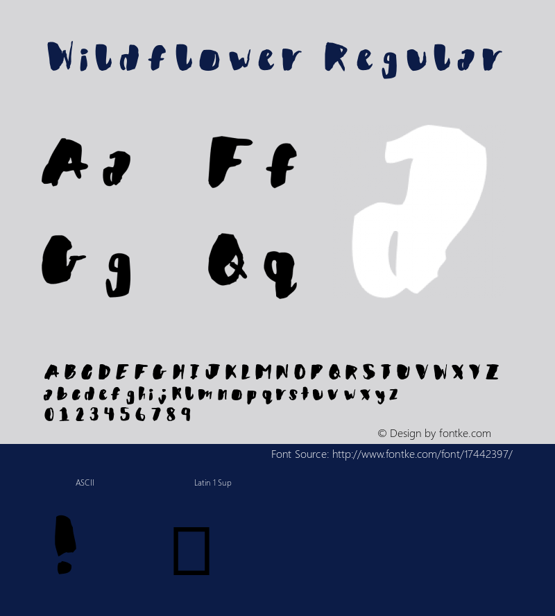 Wildflower Regular Version 001.000 Font Sample