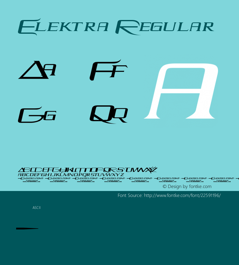 Elektra Version 1.0 Font Sample