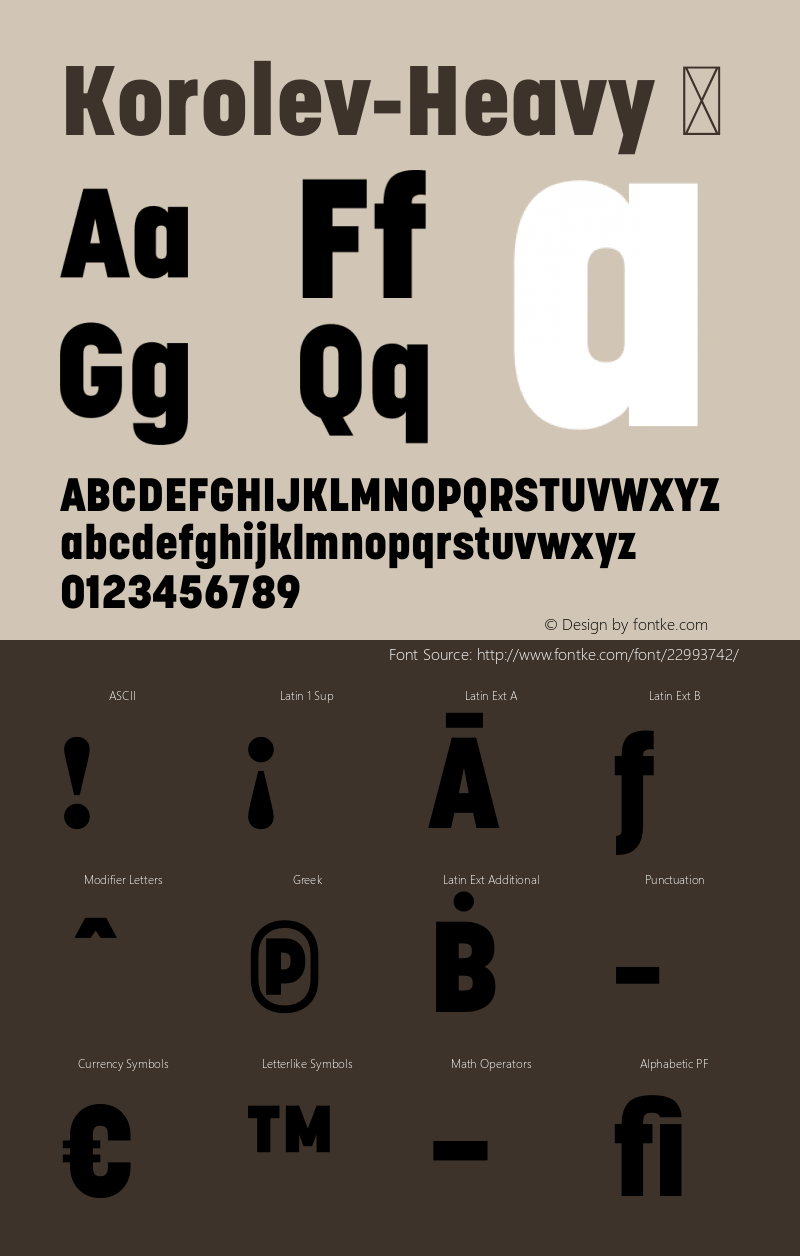 ☞Korolev-Heavy Version 1.000;com.myfonts.device.korolev.heavy.wfkit2.3RHh Font Sample