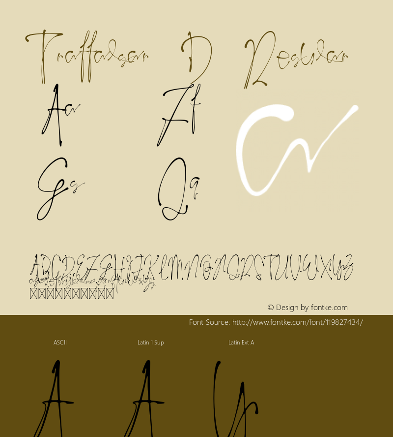 Traffalgar D Version 1.002;Fontself Maker 3.4.0 Font Sample