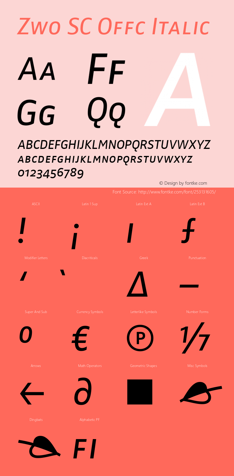 Zwo SC Offc Italic Version 7.504; 2010; Build 1023图片样张