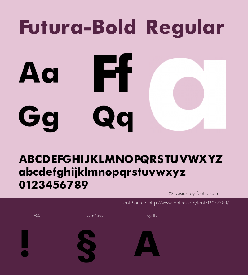 Futura-Bold Regular Converted from c:\windows\russ_fon\ST000004.TF1 by ALLTYPE Font Sample