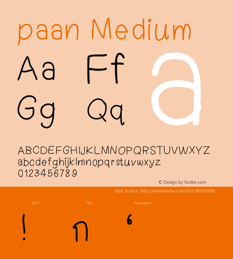 paan Version 001.000 Font Sample