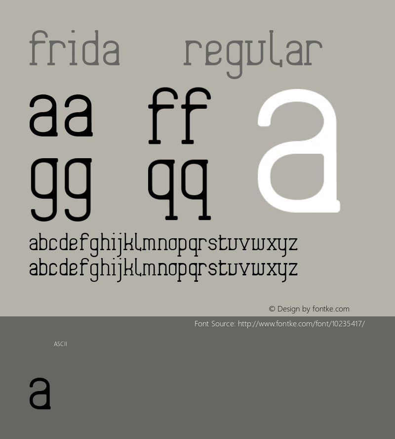 Frida01 Regular Version 1.000 Font Sample