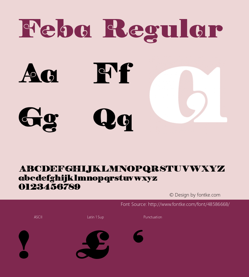 Feba Regular Version 1.003;Fontself Maker 3.4.0 Font Sample