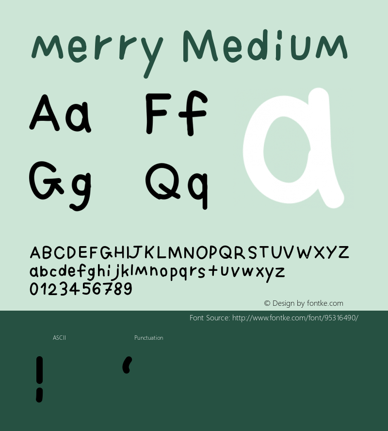 merry Version 001.000 Font Sample