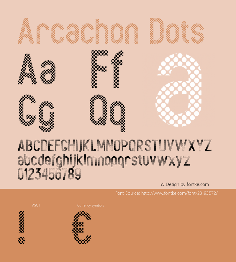Arcachon Dots Version 1.001;Fontself Maker 1.1.1 Font Sample