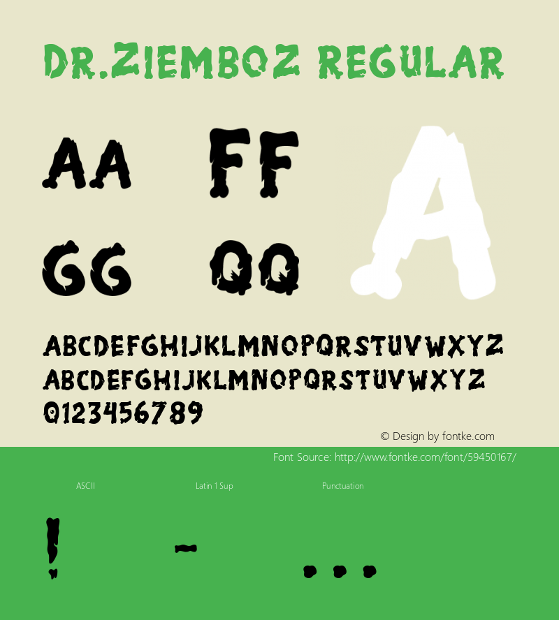 Dr.Ziemboz Version 1.00;March 25, 2020;FontCreator 12.0.0.2563 64-bit Font Sample