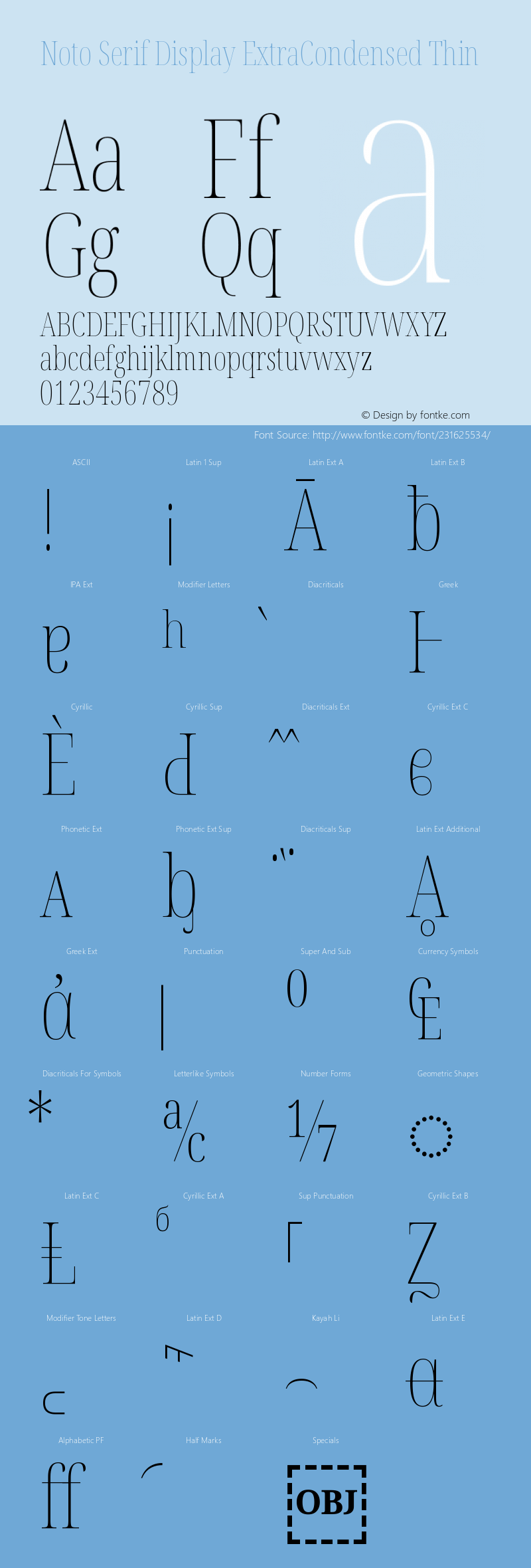 Noto Serif Display ExtraCondensed Thin Version 2.003图片样张