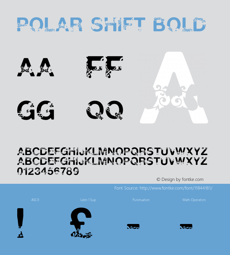 Polar Shift Bold Fontographer 4.7 2.8.2010 FG4M­0000002045 Font Sample