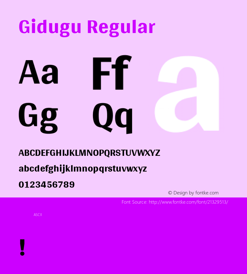 Gidugu Version 1.0 Font Sample