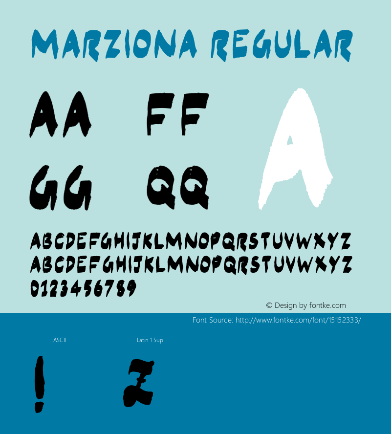 Marziona Regular Version 0.029 Font Sample