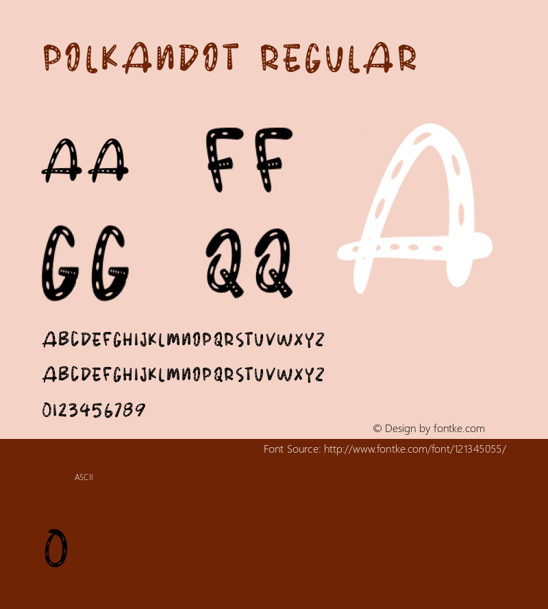 POLKANDOT Version 001.000 Font Sample