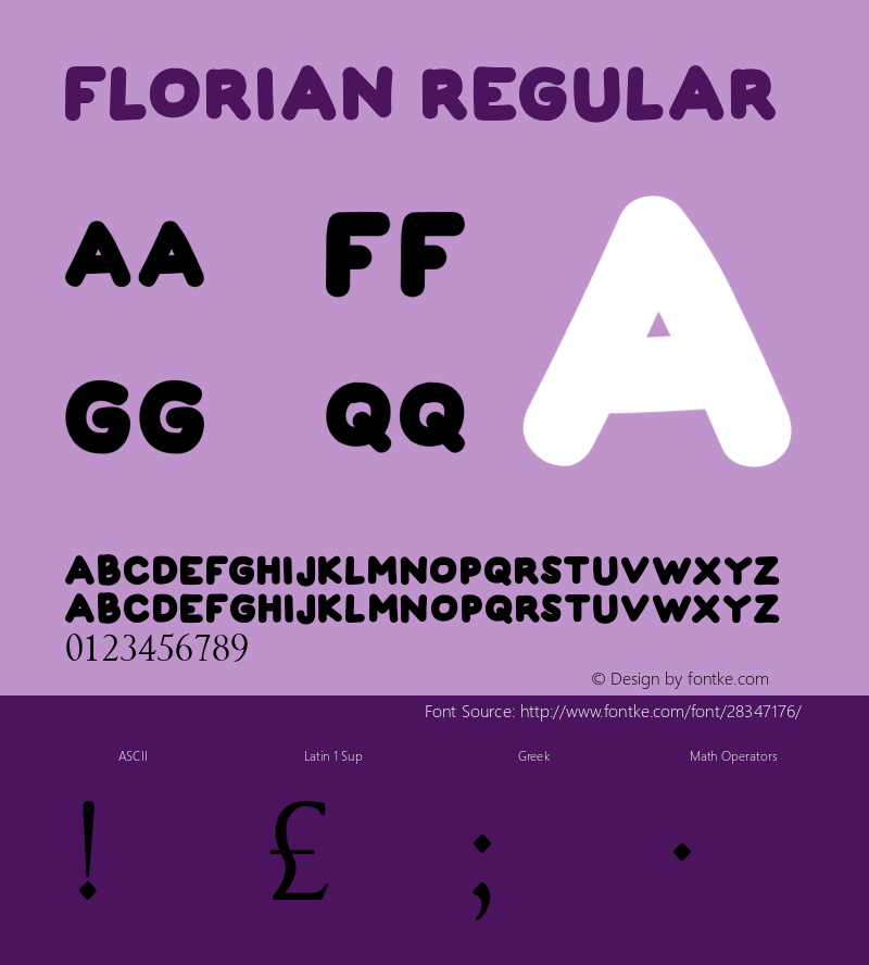 FLORIAN Version 1.00;January 6, 2019;FontCreator 11.5.0.2430 64-bit Font Sample