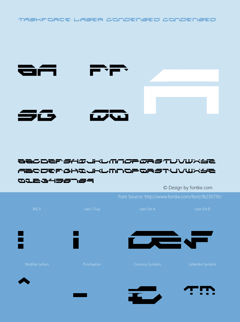 Taskforce Laser Condensed Condensed 001.000 Font Sample