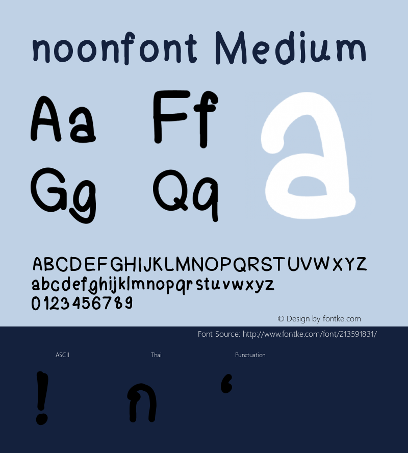 noonfont Version 001.000图片样张