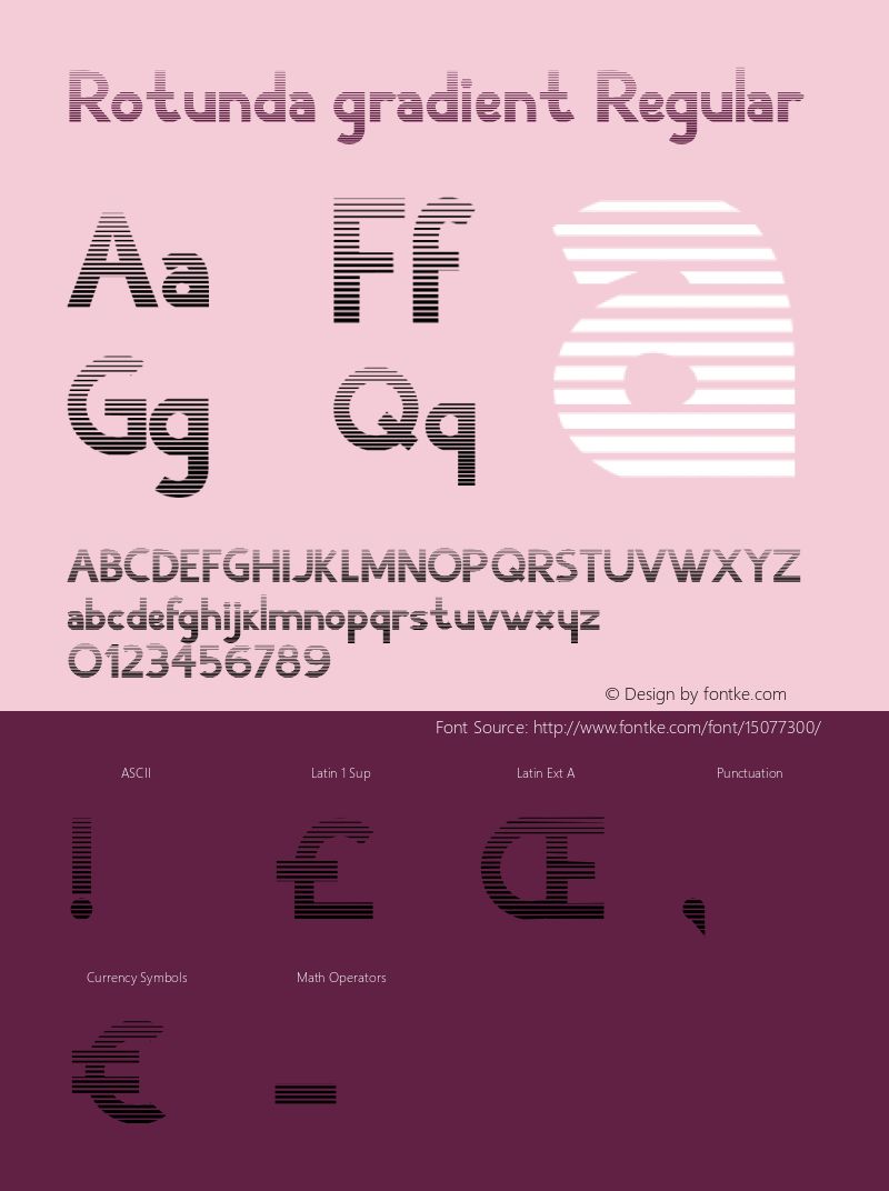 Rotunda gradient Regular 001.001 Font Sample