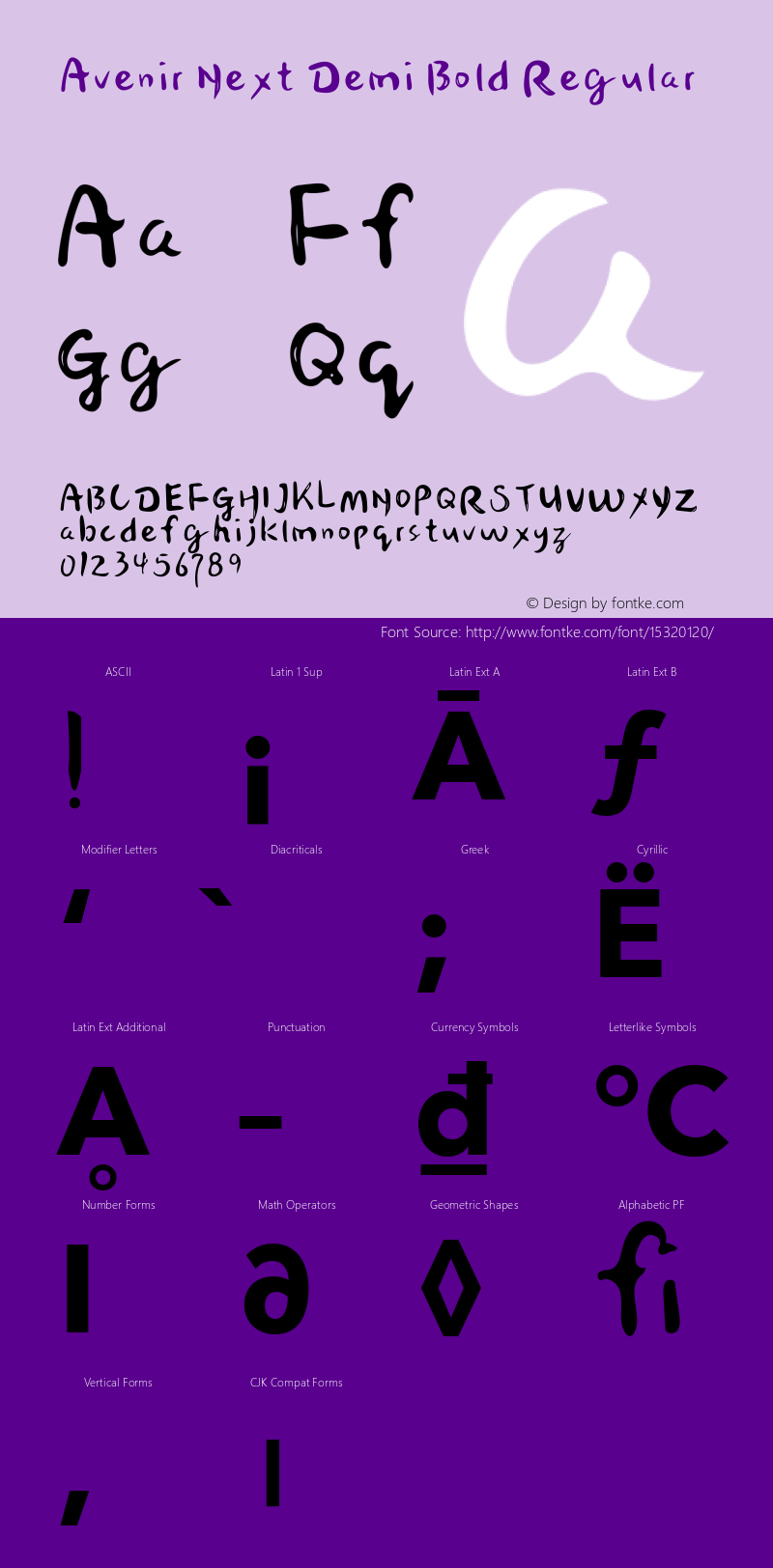 Avenir Next Demi Bold Regular 8.0d5e5 Font Sample