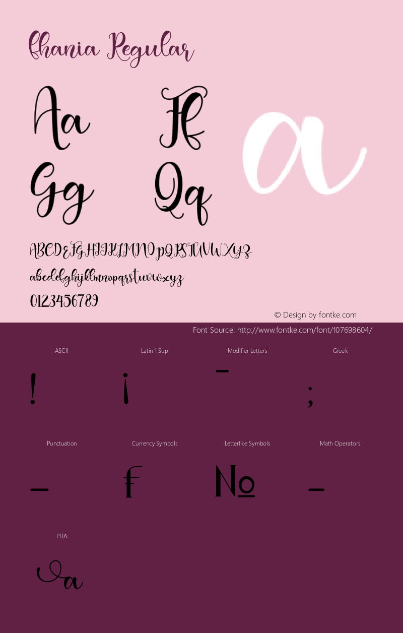 fhania Version 1.00;September 20, 2020;FontCreator 12.0.0.2545 64-bit Font Sample