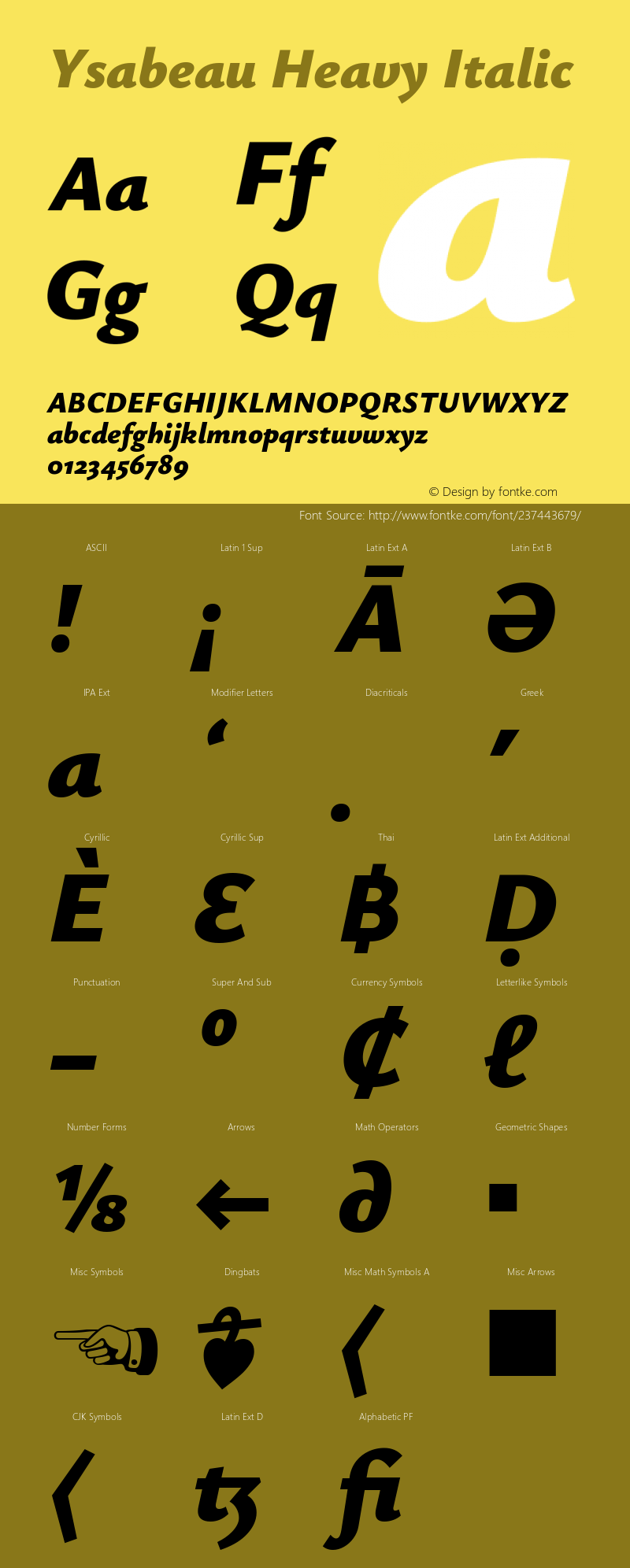 Ysabeau Heavy Italic Version 1.003图片样张