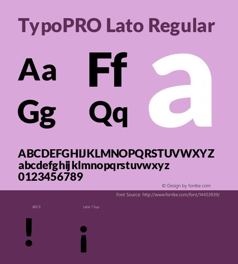 TypoPRO Lato Regular Version 1.105; Western+Polish opensource Font Sample