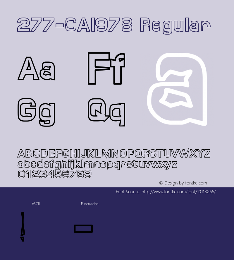277-CAI978 Regular Version 1.00 December 1, 1997, initial release Font Sample