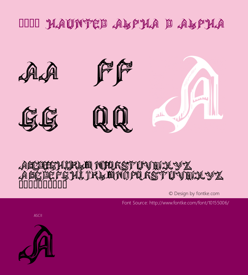 101! Haunted Alpha d Alpha N Font Sample