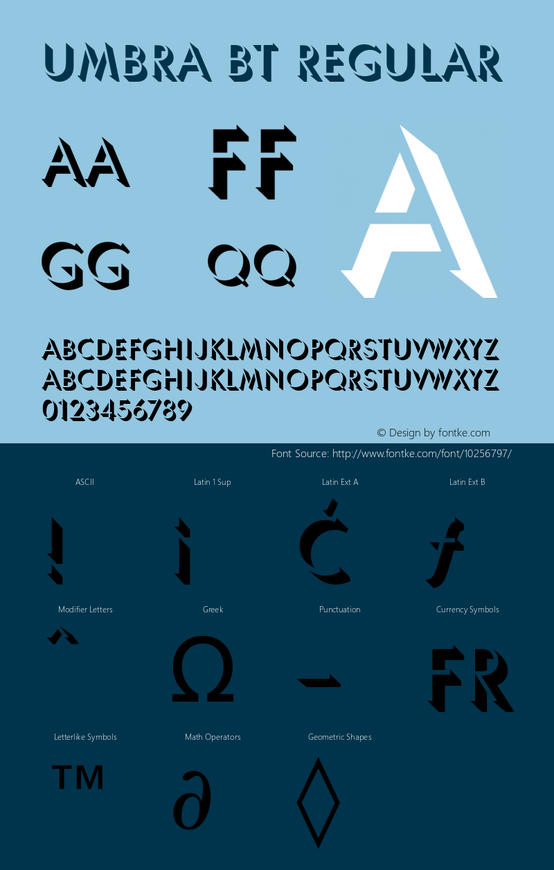 Umbra BT Regular mfgpctt-v1.53 Monday, February 1, 1993 3:07:39 pm (EST) Font Sample