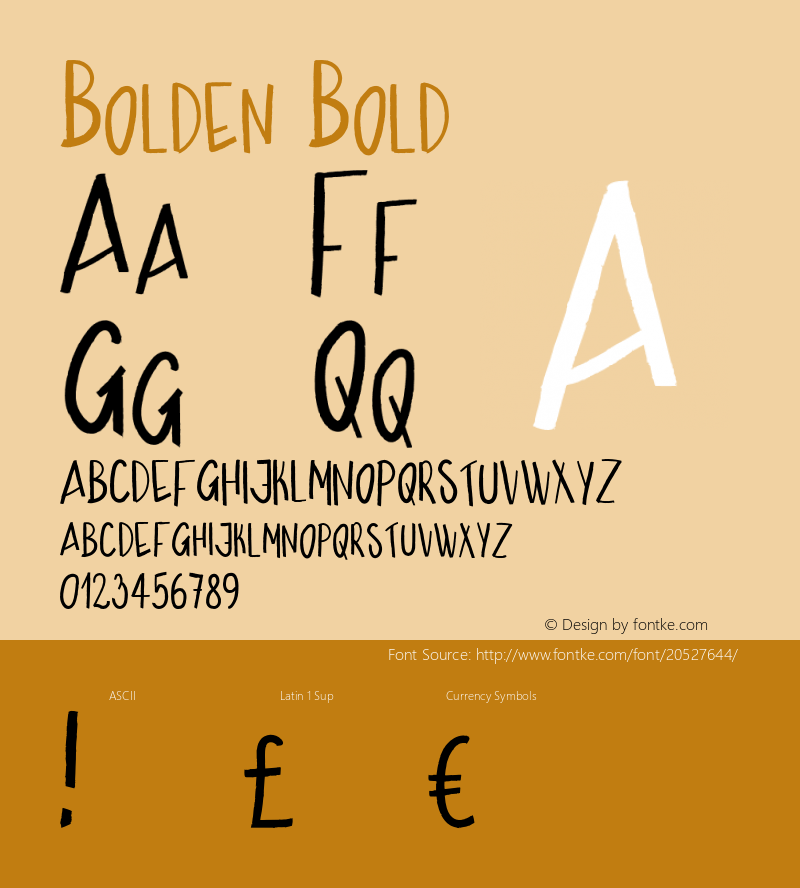 Bolden Bold Version 1.000;PS 001.000;hotconv 1.0.70;makeotf.lib2.5.58329 Font Sample