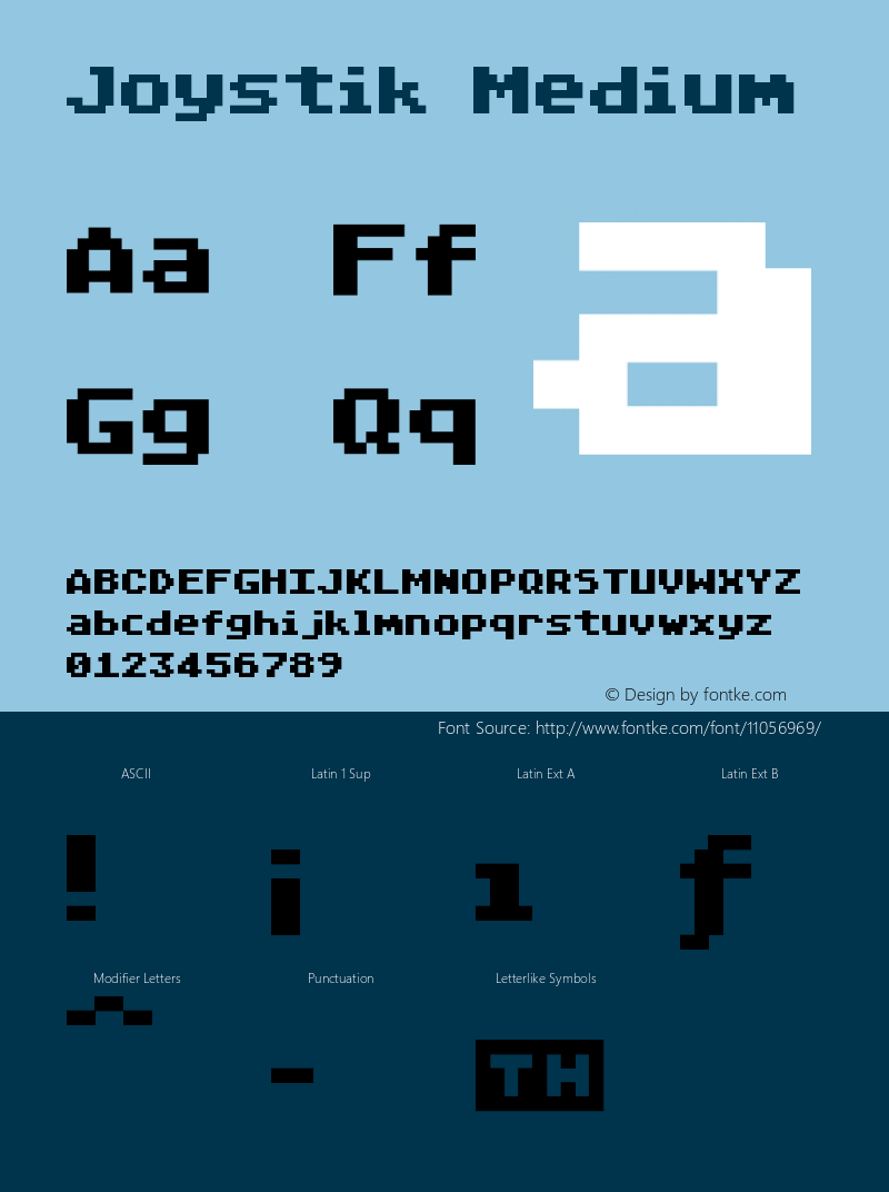 Joystik Medium Version 001.000 Font Sample