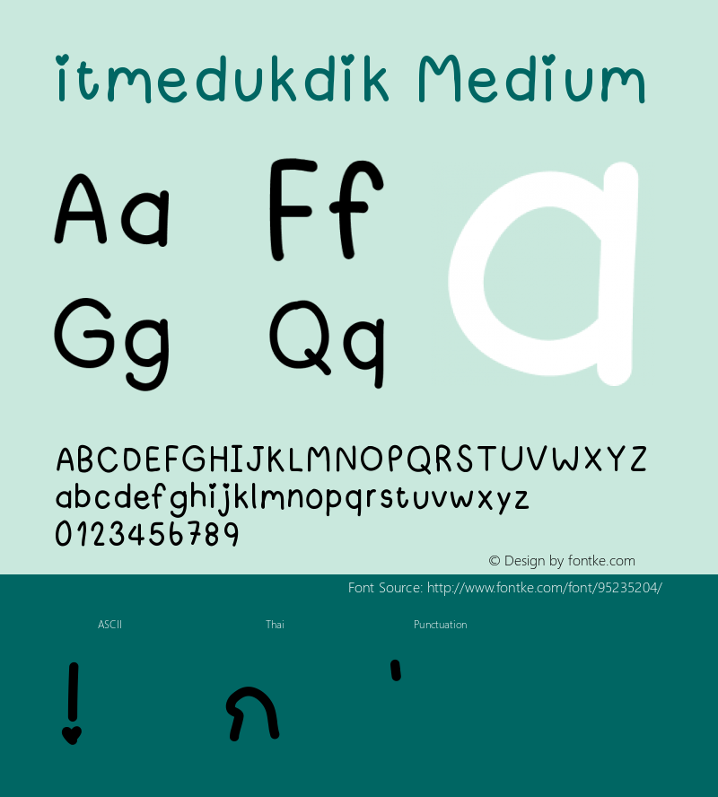 itmedukdik Version 001.000 Font Sample