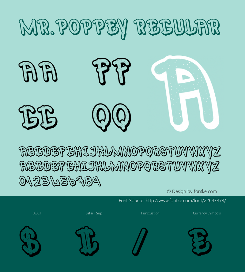 Mr.Poppey Version 001.000 Font Sample