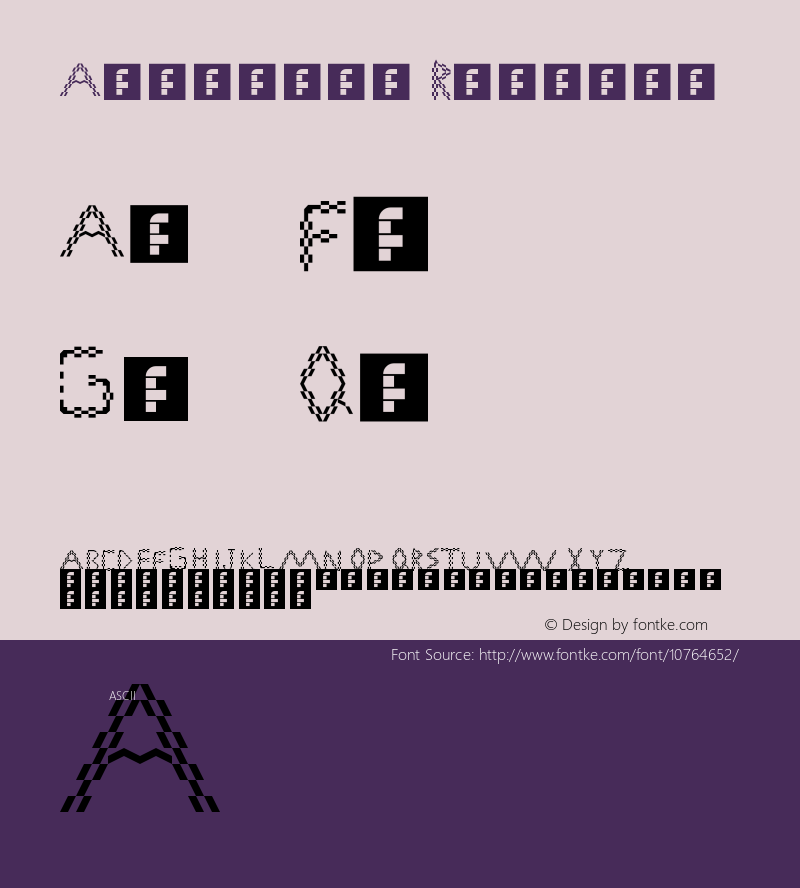 Abstract Regular Version 1.0 Font Sample