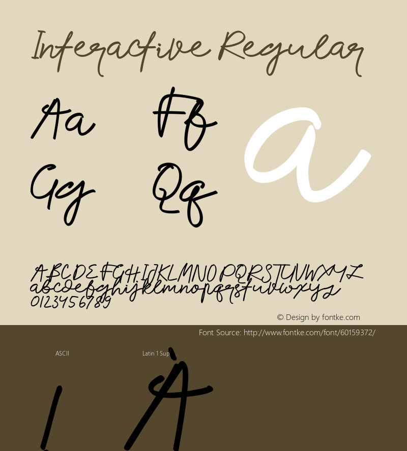 Interactive Version 001.000 Font Sample