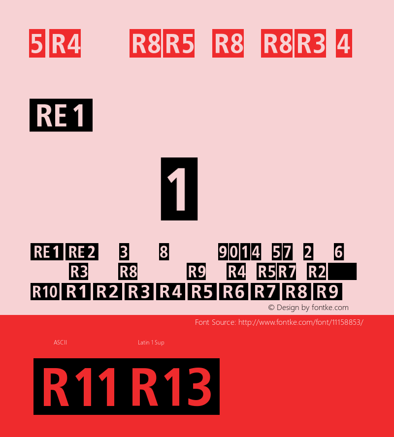 TransitLinie R Version 001.000 Font Sample